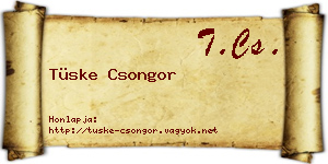 Tüske Csongor névjegykártya