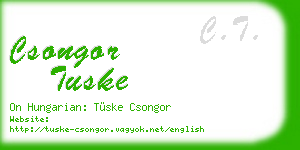 csongor tuske business card