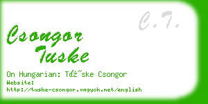 csongor tuske business card